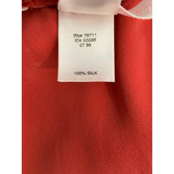 VTG Victoria's Secret SILK Y2K 90s Red Satin Cowl Slip Dress Open Tie Back S - Picture 6 of 10